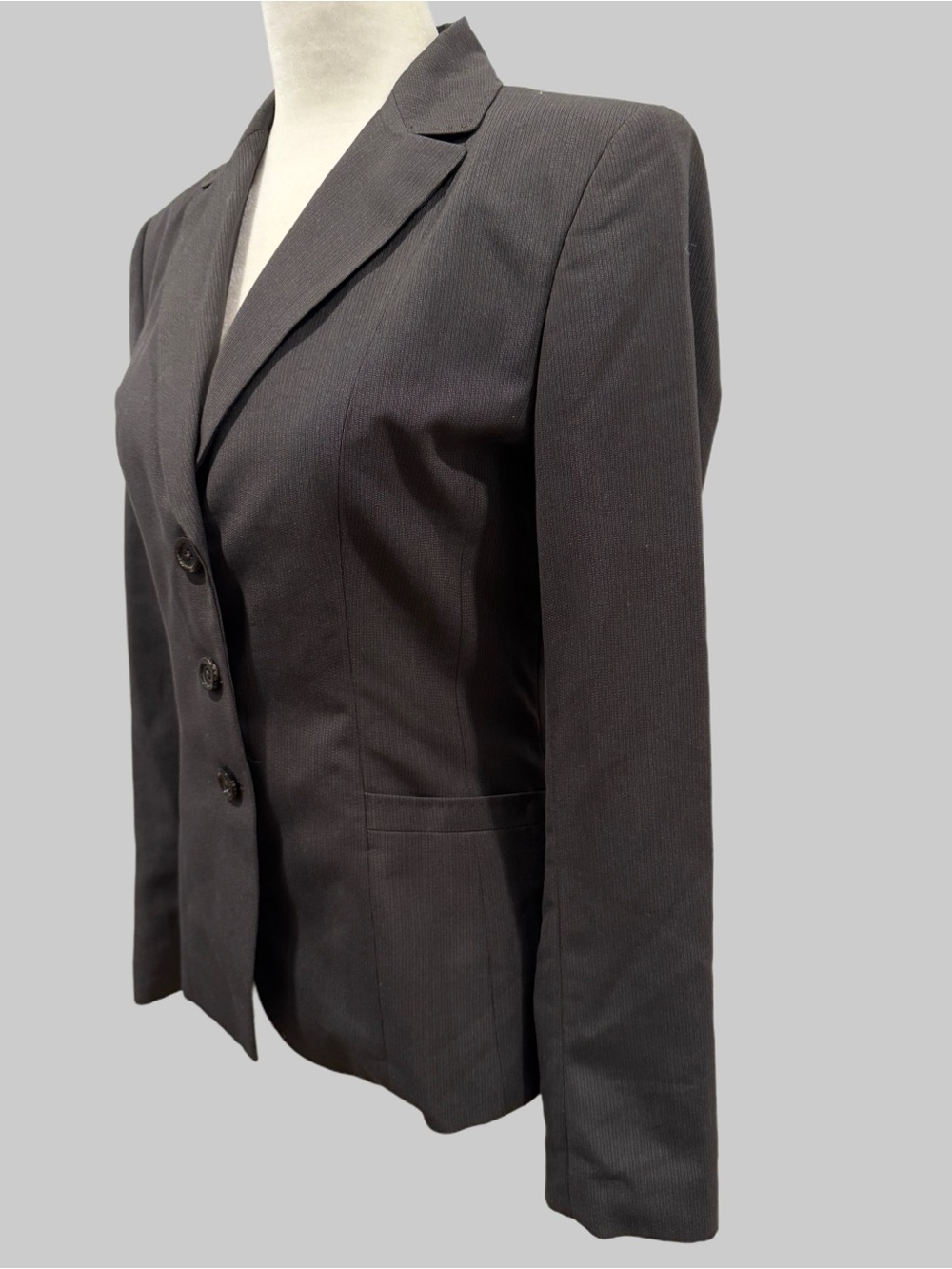 Elie Tahari Charcoal Gray Women's Tailored Blazer - Picture 3 of 5